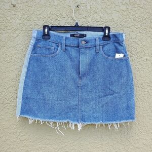 NWT Hudson Two Tone Viper Denim Mini Skirt